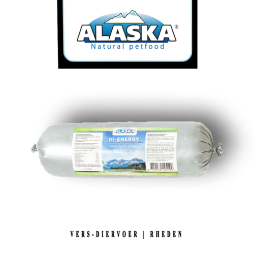 Alaska Hi-energy in kilo. Vlees voor de hond.