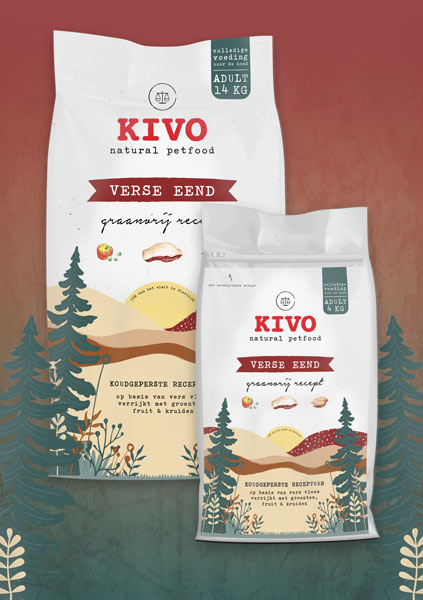 Kivo geperste brok verse Eend 14 en 4 kg