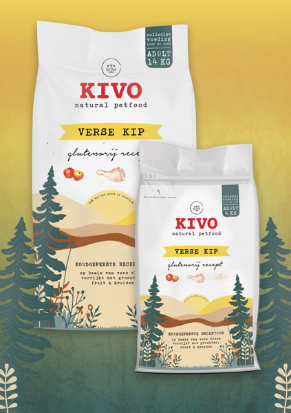 Kivo geperste brok verse kip 14 en 4 kg