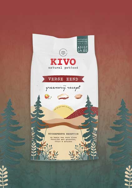 Kivo geperste brok verse Eend 14kg