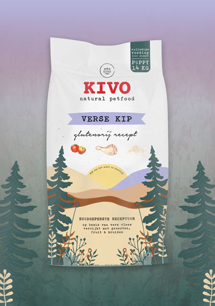 Kivo geperste brok Verse Kip 14kg