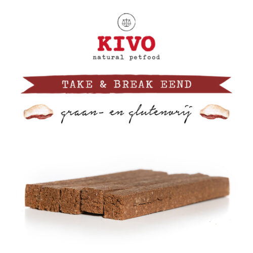 kivo take break eend hondensnack